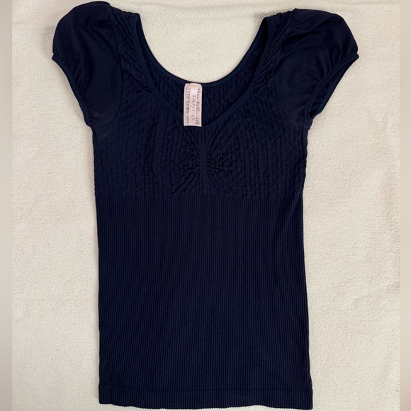 Tanto USA Navy Blue Fitted Top Size S 💙🦋 - Picture 2 of 5